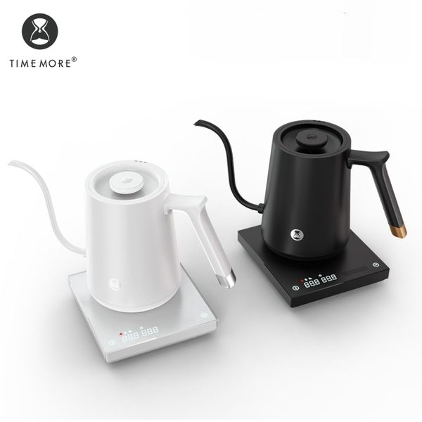 Bouteilles d'eau TIMEMORE poisson Smart bouilloire électrique col de cygne 600800 ml 220 V Flash chaleur contrôle de la température Pot pour cuisine 230829