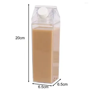 Bouteilles d'eau transparent bouteille de carton de lait portable et plastique transparent réutilisable pour le thé à jus choisissez parmi différentes capacités