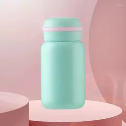 Botellas de agua Botella minimalista definitiva: Taza aislada portátil montada en el automóvil Macaron de flor de té de acero inoxidable para On-T