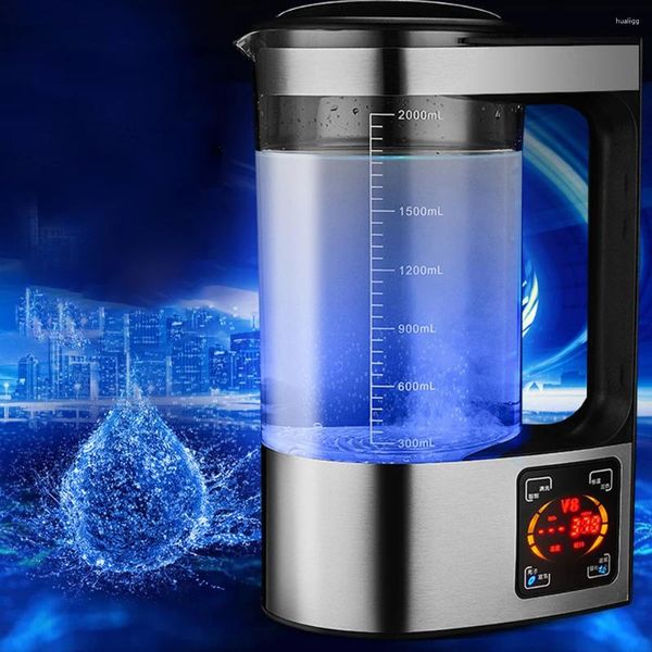 Bouteilles d'eau V8 Machine riche en hydrogène portable générateur riche en hydrogène Température constante 2000 ml Microélectrolyse anti-âge