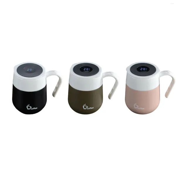 Bouteilles d'eau tasse isolée sous vide avec affichage de la température LED Double paroi 460 gobelet tasse à boire pour le bureau