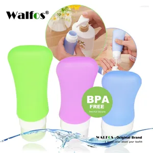 Waterflessen Walfos Food Grade Lege Silicone Travel Packing Press Bottle voor lotion shampoo badcontainer buiten reizende pot