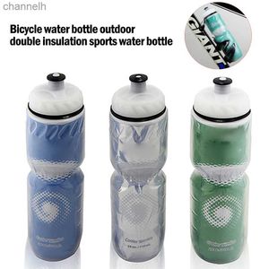 Waterflessen Waterfles Outdoor Fietsen Waterfles Fietsuitrusting Dubbellaags Thermisch Houden Sportfles Heet Koud Water Cup 710ML yq240320