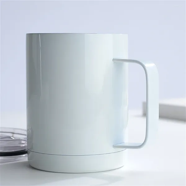 Bouteilles d'eau en gros tasse de sublimation de chaleur en métal avec poignée transfert thermique vierge pour bouteille de bureau de conception d'impression