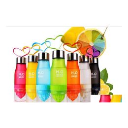 Bouteilles d'eau Cadeau de Noël 650 ml Ma bouteille en plastique Infusion de fruits Infuseur Boisson Sports de plein air Jus Bouilloire portable Drop Livraison Accueil Dho8U