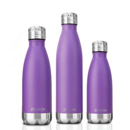 Bouteilles d'eau ZORRI Double paroi isolé flacon à vide thé lait tasse de voyage bouteille d'eau Thermos bouteilles Thermcup 350 ml/500 ml/650 ml 230309