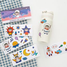 Water Cup Stickers Ins Stijl Leuke Cartoon Isolatie PVC Cups Notebook Handrekening Originele Waterdichte Picknick Series Sticker RRD6809