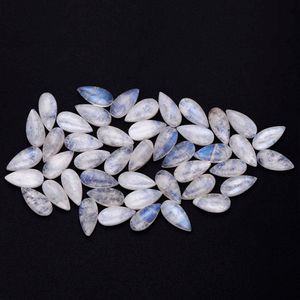 Waterdruppel gesneden natuurlijke maansteen 9x13mm losse stenen met blauw licht groothandel decoratie edelsteen sieraden cadeau 10 stks / set H1015