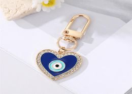 Drop Drop Heart Evil Eye Keyring Course pour ami Couple Email Blue Blue Eye Bag Car Charm Accessoires Jewelry9861110