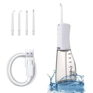 Hydropulseur sans fil pour dents, irrigateur dentaire portable avec 4 buses, irrigateur portable étanche IPX7 pour la maison, le travail et les voyages