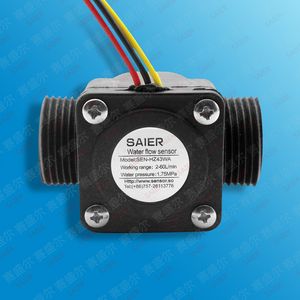 Waterstroommeter Stroommeter Brandstofmeter Hall Flow Sensor Inductive Switch Teller-indicator G3 / 4 DN20mm 2-60L / min DC4.5V-18V