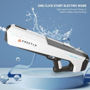 Waterpistool volledig automatisch waterabsorberen speelgoedkinderen hoge druk sterke elektrische continu waterspellen grote capaciteit speelgoed 240511