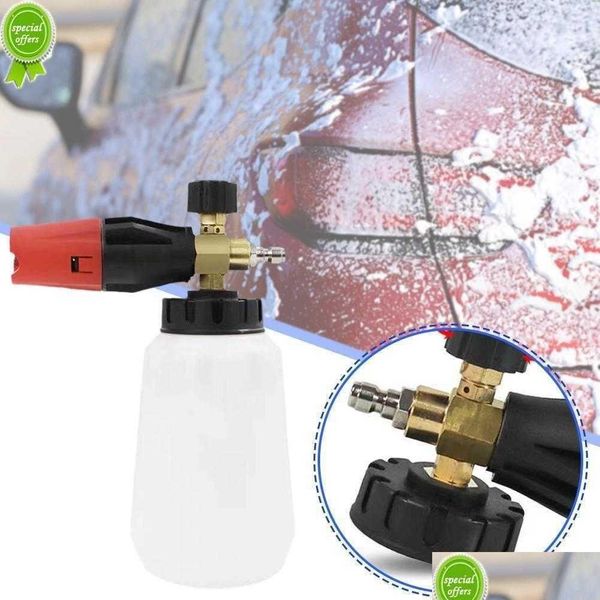 Pistola de agua Lanza de espuma para nieve Accesorios de lavado de autos Cañón de lavadora de alta presión 1/4 Conexión rápida para entrega directa Dhwde Mobiles Mo Dhmcp
