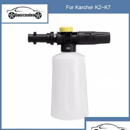Water Gun Sneeuwschuim Lance Foamer Cannon Generator Mondstuk Carwash Soap Sprayer voor Karcher K-serie Hoge druk wasmachine druppel dhhh8u