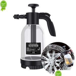 Pistolet à eau Lance à mousse de neige Nouveau pulvérisateur de mousse 2L Lavage de voiture Arrosoir à main Pression d'air Désinfection en plastique Bouteille d'eau Cleanin Dhfqw