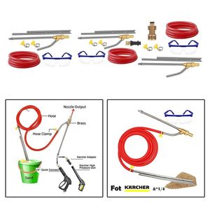 Pistolet à eau, Lance à mousse, nettoyeur à pression, Kit de sablage, outil de fixation humide, 5000 PSI, déconnexion rapide, tuyau Orange