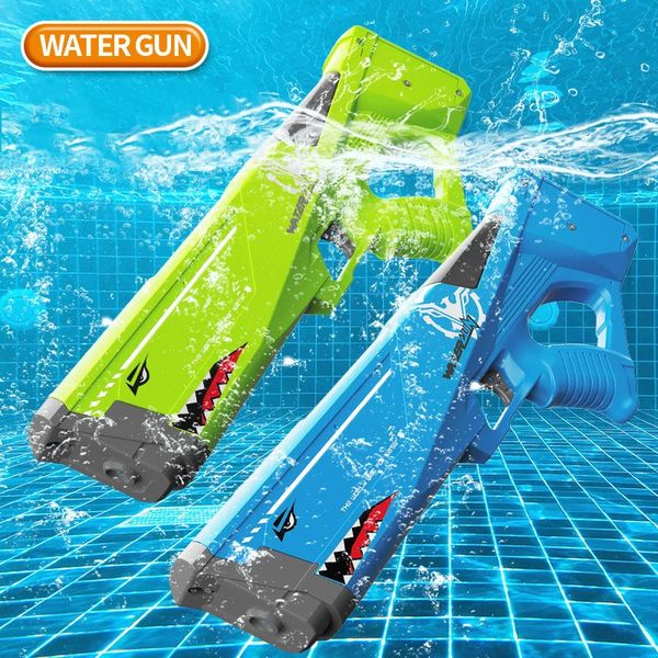 Canons d'eau pour adulte automatique électrique pistolet d'eau enfants extérieurs plage jeux piscine des jouets d'été haute pression grande capacité kid 240419