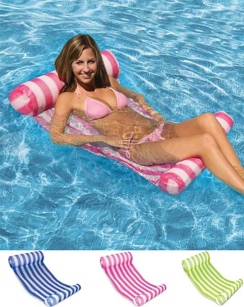 Hamac Hamac Stripe Lounger Pool Float Piscine gonflable Piscine Air Swimming Swimming Nathoères