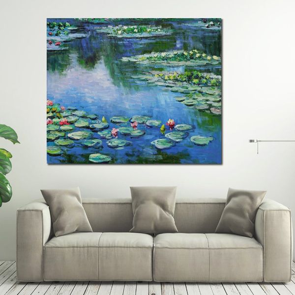 Nymphéas Iii Claude Monet Peinture Impressionniste Art Peint À La Main Toile Mur Décor De Haute Qualité