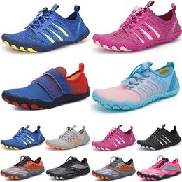 Chaussures de natation pour hommes et femmes, chaussures de sport, noir, blanc, gris, bleu, rouge, plage en plein air, 029