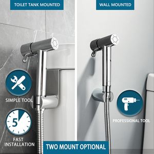 Contrôle de la pression d'eau Pulporport de bidet à main pour les toilettes Installation rapide de la salle de bain pulvérisateur d'eau en laiton à main solide