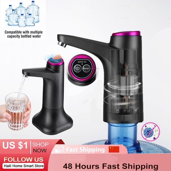 Bombas de agua Dispensador de agua eléctrico Bomba de agua USB 19 litros para botella Mini Bomba de botella de galón de agua eléctrica automática Dispensador de bebidas 230530