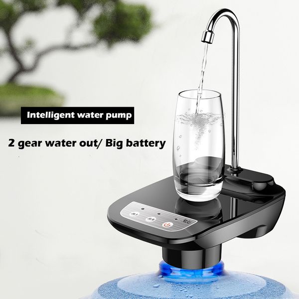 Bombas de agua Homdd Dispensador de agua automático Botella de galón de agua eléctrica Bomba de barril Dispensador de bebidas portátil recargable USB con bandeja 230530