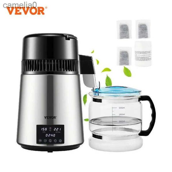 Purificadores de água VEVOR 1.5L / H Velocidade de destilação 4L Destilador de água Treatmen Purificador Filtro Touch Screen Time Setting 304 Stainless Home ApplianceL231013