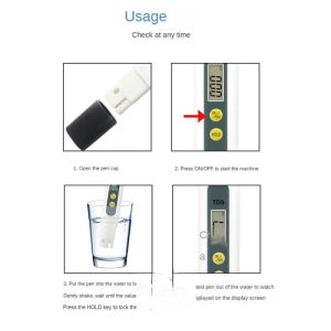 Waterkwaliteit Testpen TDS TDS Digitale watertester 0-9990 ppm Drinkwaterkwaliteit Analyzer Monitor Filter Rapid Test Analyzers