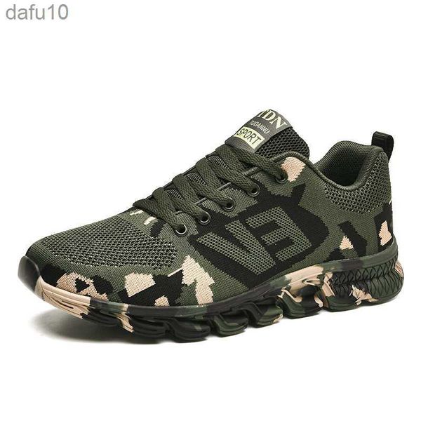 Chaussures d'eau Camouflage chaussures de course hommes baskets armée vert femmes en plein air de luxe militaire chaussures d'entraînement respirant chaussures de course pour hommes HKD230822