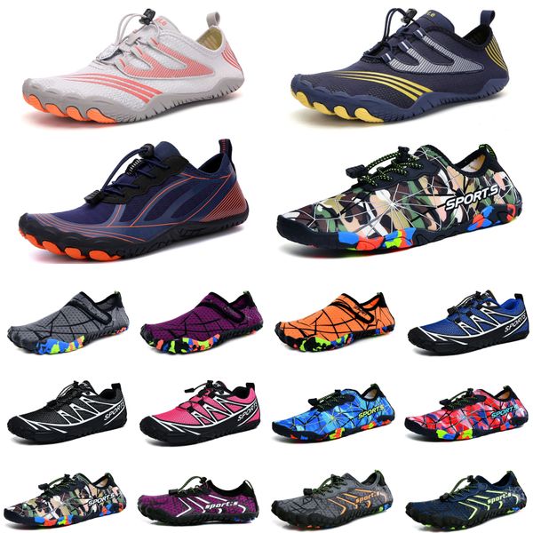 Zapatos de agua naranja verdeamarillo chocolateshoes zapatos de playa pareja zapatillas de suela blanda creek gris piel descalza snorkeling vadeando fitness mujer entrenadores deportivos