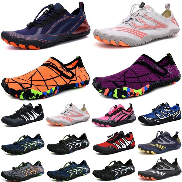 Zapatos de agua rosa gris negro rojo naranja Mujer hombre zapatos Playa surf mar azul Natación Buceo Al aire libre Descalzo Secado rápido tamaño eur 36-45