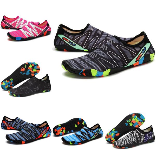 Zapatos de agua Mujer hombre zapatos antideslizante gris Swim Beach Deep Blue Buceo al aire libre Descalzo Quick-Dry tamaño eur 36-45