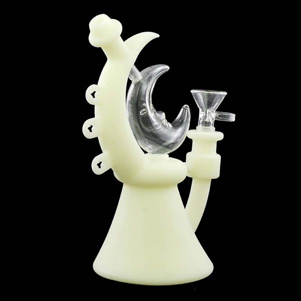 pipe à eau shisha ﾠ narguilé brûleur à cire bang en verre dab silicone ﾠ tuyau ﾠ hauteur du joint 7,6 