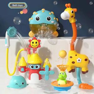 Juguetes de baño de spray de agua Bañón de baño Batíz de la ducha juguetes de ducha Fuerte Suction Cup Childern Juego de agua para niños Regalos 240423