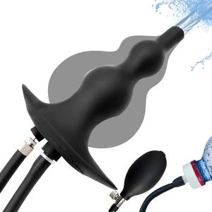 Jet d'eau gonflable Plug Anal nettoyant pour lavement Anal extenseur Anal cour arrière tirer perle Plug Anal adulte SM jouets sexuels alternatifs 240106