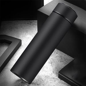 Water Thermos -vacuümkolf met filterroestvrij staal 304 Custom Thermal Cup Coffee Mug Tea Bottle Office Business 220621