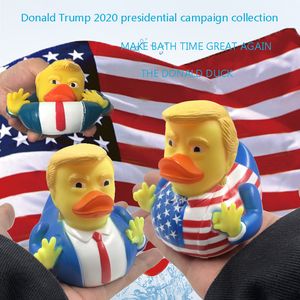 Jouet d'eau fabricant de bruit douche canard enfant bain flotteur jouet dessin animé Trump canard bain douche eau flottante président américain en caoutchouc canard bébé jouet