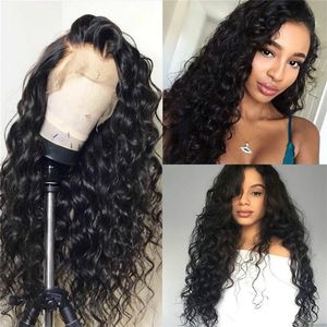 HD Invisible Transparent 360 Lace Frontal Wig pré-cueilli avec des cheveux de bébé Loose Wavy Curly Full Laced Wigs 150% Densité Natural Hirline