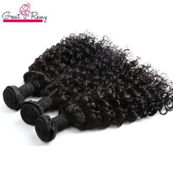 Onda de agua Extensión de cabello brasileño Big Curly 100 Paquete de cabello humano virgen sin procesar 3pcslot Teñible Ocean Hair Weave Weave gre2124041