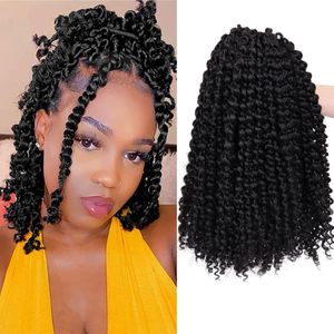 Olada de agua Crochet Passion Twist Braid Hair Ombre Color 18 pulgadas Kinky Bohemian Extension Bundles