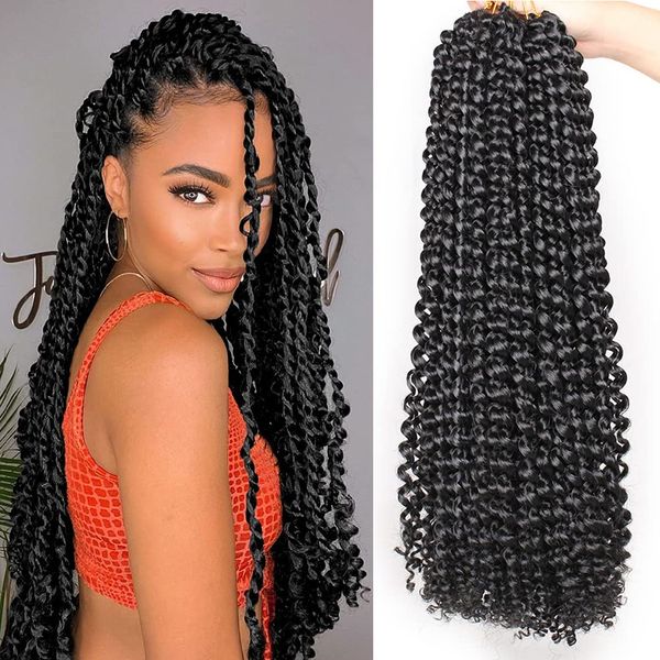 Cheveux de tressage d'ombre de vague d'eau pour les cheveux synthétiques de crochet de fibre à hautes températures de torsion de passion