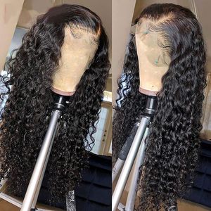 Water Wave Peruaanse maagdelijk Human Hair HD 13*4 Lace voorpruik vrije onderdeel Natuurlijke kleur 10-34inch 150% 180% 210% Dichtheid