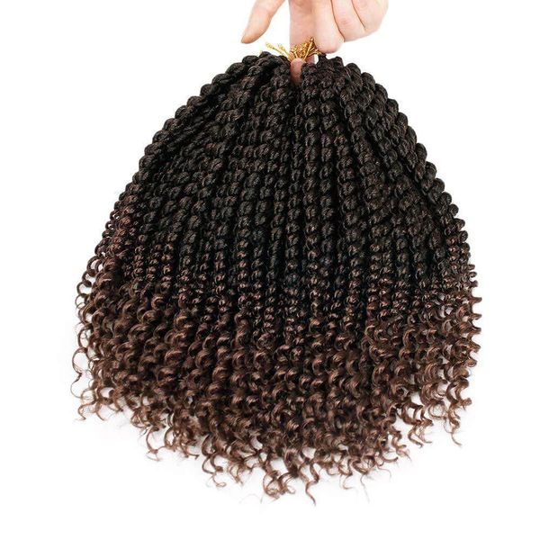 WATER WAVE Spring twist tresses synthétiques au crochet Cheveux Freetress avec armure d'eau bouclés en pré-torsion 18 pouces Free tress Hair Bulks