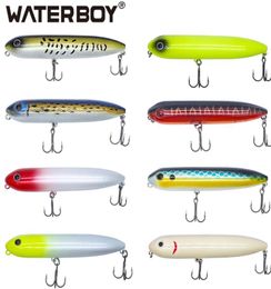 Waterboy Doggy Walk Crayon Leurre De Pêche 11 cm 21g Longue Coulée Popper Éclaboussures D'eau Flottant Action Réaliste Dur Appât26628154284