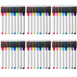 Aquarelle Pinceau s 50 / 48Pcs Coloré Tableau Blanc Magnétique Marqueur École Tableau Blanc Effaçable À Sec Fine Plume Stylo Enfants Avec Gomme En Caoutchouc Écriture P230427