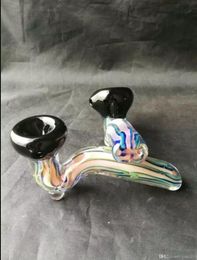 Accessoires de bongs en verre de pipe de couleur aquarelle, pipes à fumer en verre colorées mini multi-couleurs pipes à main meilleure pipe en verre cuillère