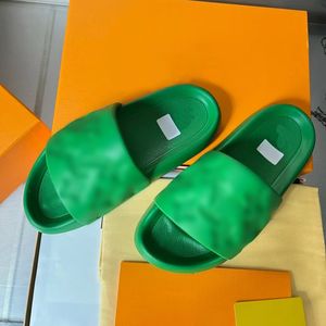 Waterfront Caoutchouc Beach Slipper Femmes Luxurys Designer Summer Flat Casual Shoe Sliders Sandal Mocassin 2024New Noir Blanc Vert Orange Cadeau Fille Slide Man Mule Lady