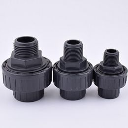 Wateringsapparatuur 1/2 "-2" mannelijke draad tot 20 mm-63 mm Union Water pijpconnector Plastic buisadapter Tuin irrigatie-fittingen die joi verminderen