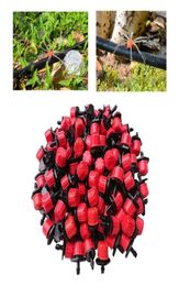 Équipements d'arrosage 100PCSMicro émetteur d'irrigation 8 trous débit goutte à goutte goutteurs outil réglable jardin serre goutteur2444962